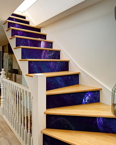 Miniatura 4 de FLFK - Calcomanías para escaleras  Adhesivos para escaleras autoadhesivas de madera para decoración del hogar, 39.3 pulgadas de ancho x 7 pulgadas