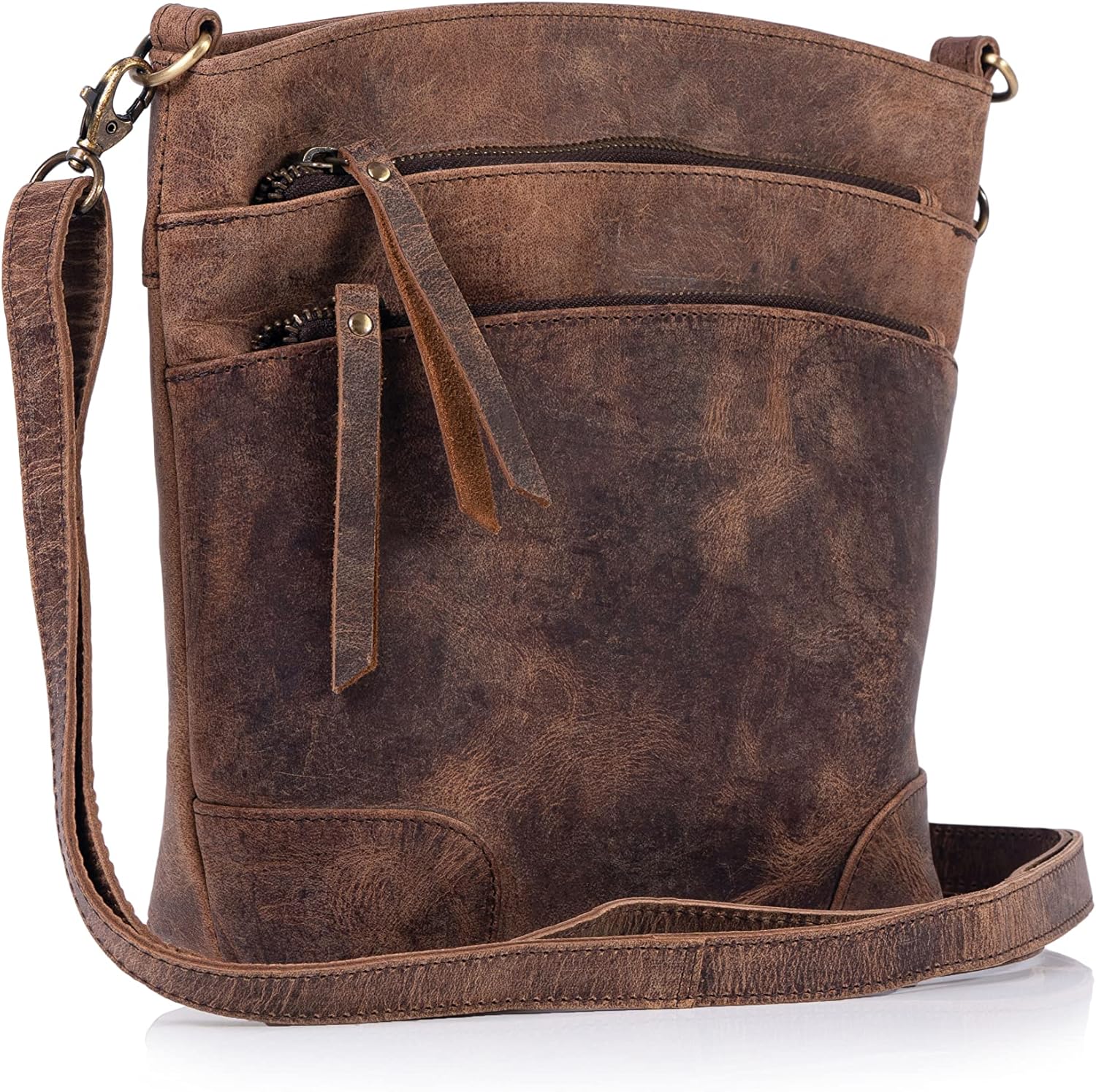 Leather Crossbody Bag for women purse tote ladies bags satchel travel tote shoulder bag - Image 5