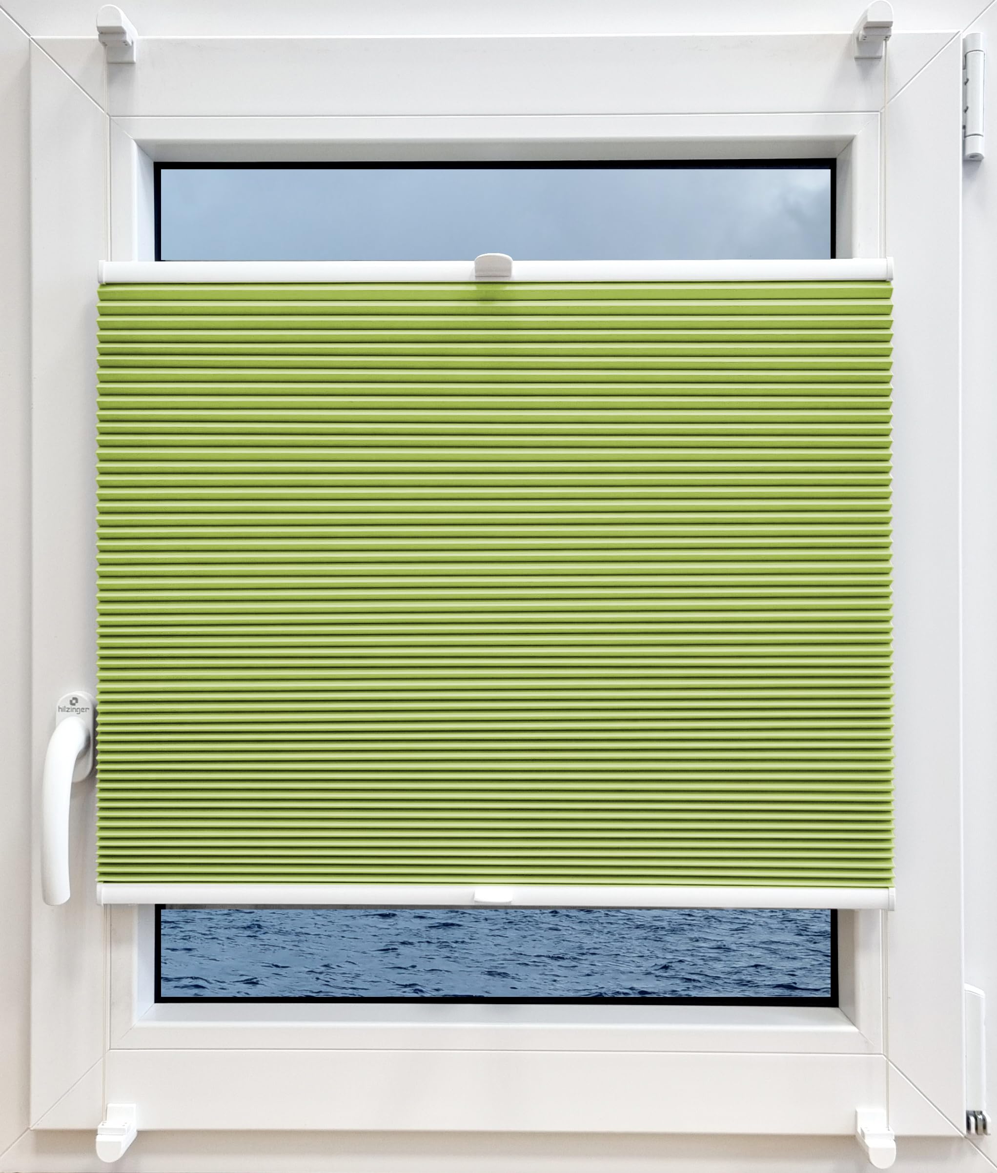 Wabenplissee ohne Bohren Plissee Rollo nach Maß Verdunkelungsrollo Thermorollo für Tür und Fenster Breite 35-140 cm Höhe 30-220 cm lichtundurchlässig Waben Thermo Beschichtung Silber