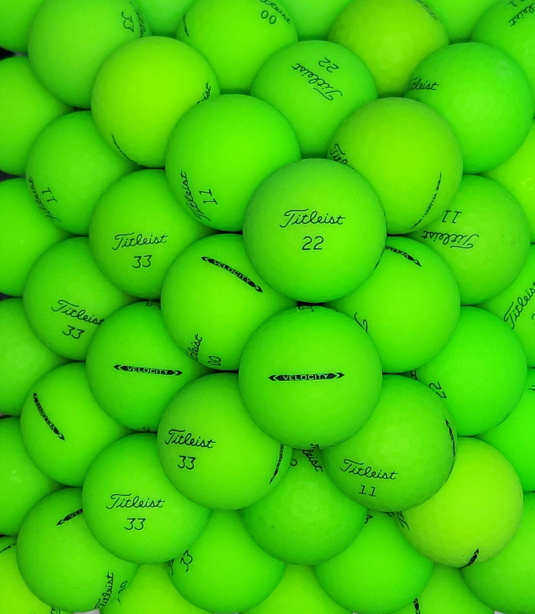 Golf Ball House… 12 Velocity Golf Balls for Titleist/Green/Near Mint (AAAA) / Used-Recycled w/Mesh Bag