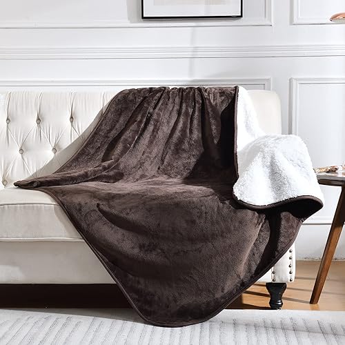 Manta impermeable para cama, sofá, manta líquida suave a prueba de orina para perro, cachorro, gato, protector reversible de vellón Sherpa para