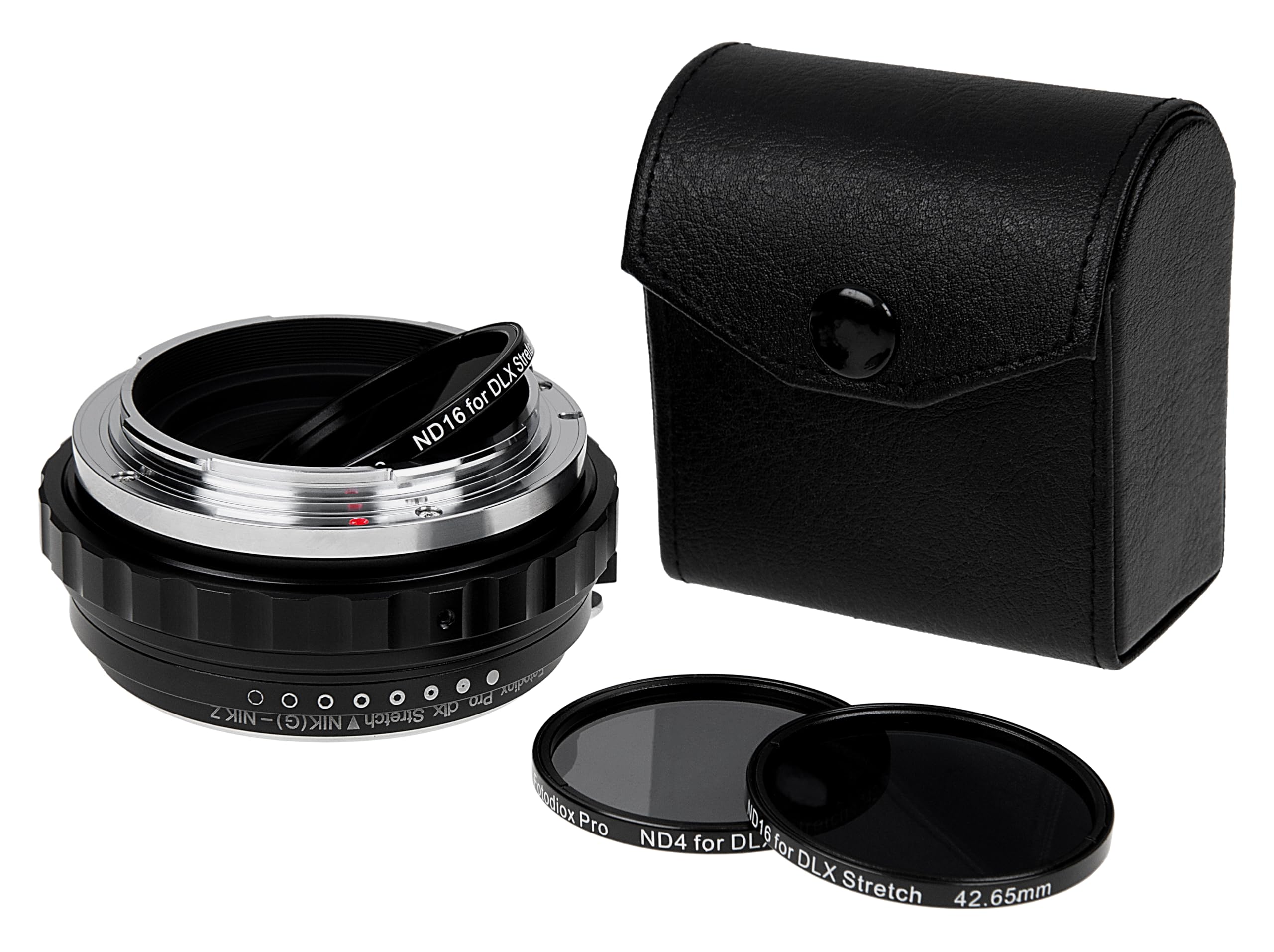 Fotodiox DLX Stretch Adapter Compatible with Nikon G/F Lens for Nikon Z-Mount Cameras, Featuring Macro and ND Filter Capabilities