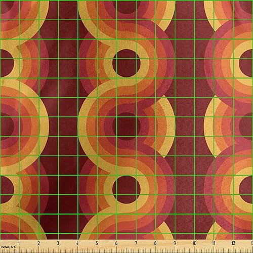 Miniatura 409 de Lunarable - Tela para amantes de perros de The Yard, patrón divertido de animales de dibujos animados en posiciones caprichosas estirando y Beige y