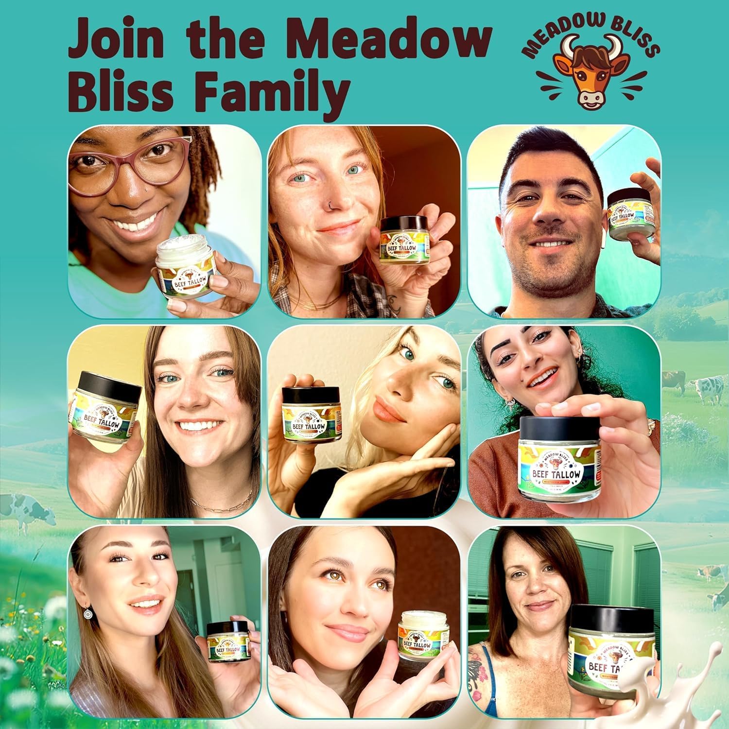 Meadow Bliss Beef Tallow Skin Moisturizer Cream