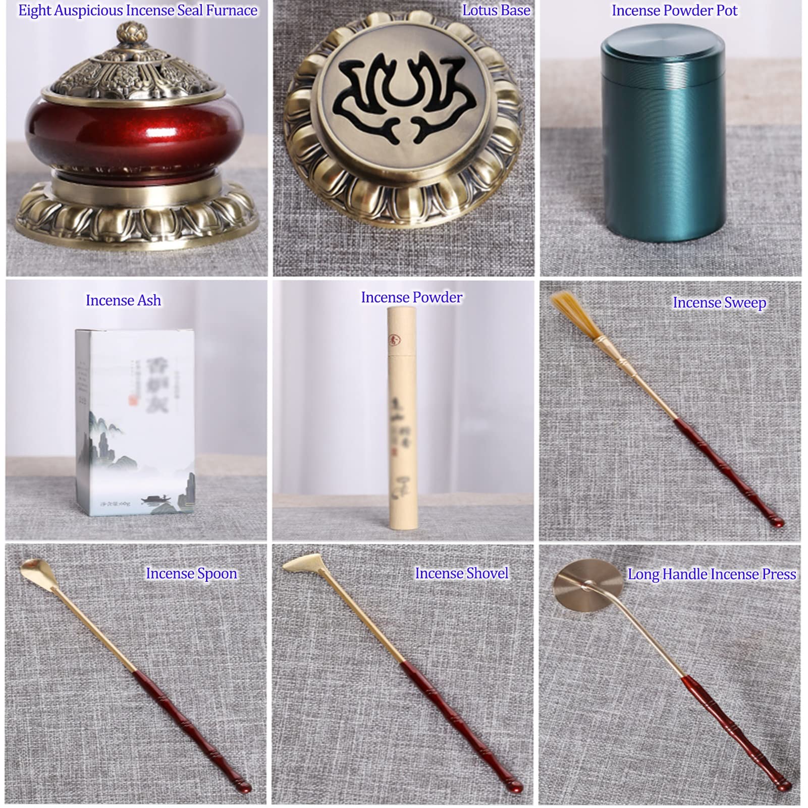 Abito con Sigillo Rosso Che brucia in Rame Puro, stampi per Coni di incenso con Torre di riflusso Fai-da-Te, Set di Strumenti per l'incenso per la Meditazione Yoga Domestica