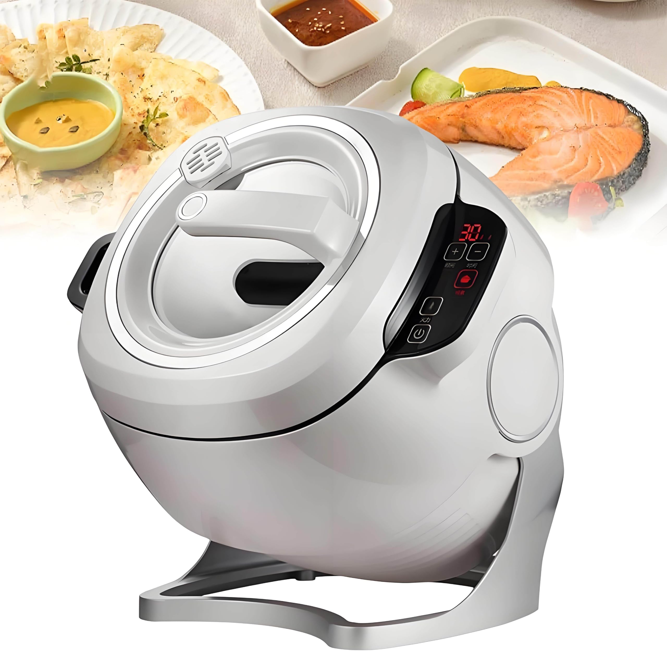 LJLYYDS Automatic Cooking Machine - Auto Stir Fry Wok Fried Rice Cooking Machine Electric Induction with Smart Touch 360° Rotating 3D All-round Heating for Stir Frying, Stewing, Cooking