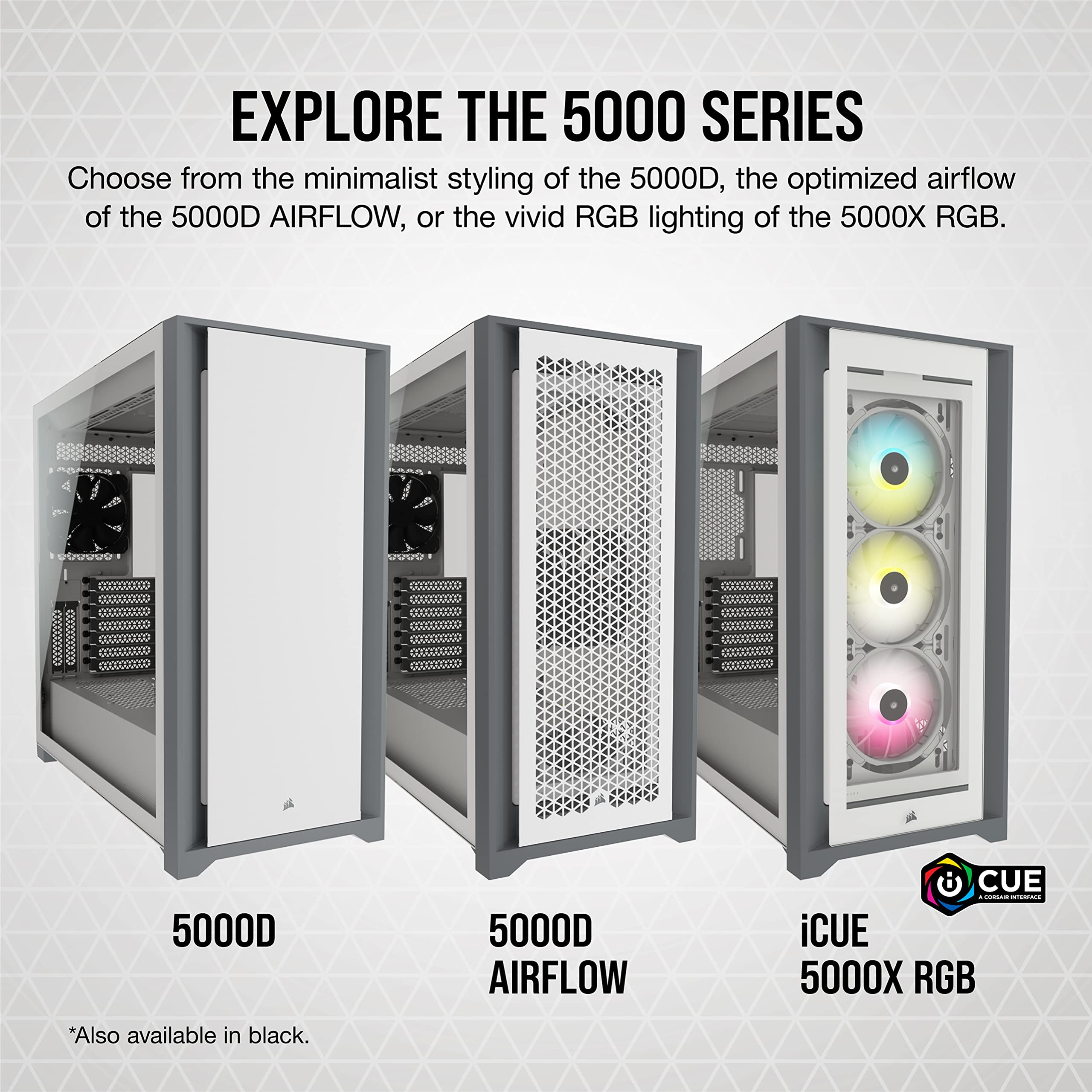 Corsair5000d Airflow Tempered Glass Mid Tower Atx Case High Airflow ...