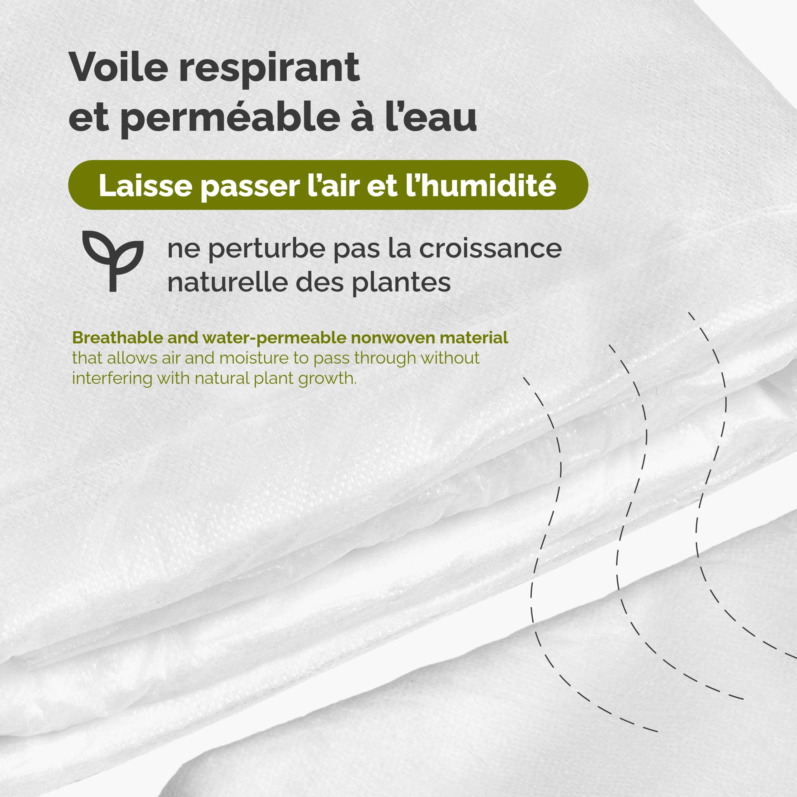 Garronda Voile d’Hivernage 1,6 x 100 m pour Plantes 17 g/m² Blanc GD-0175