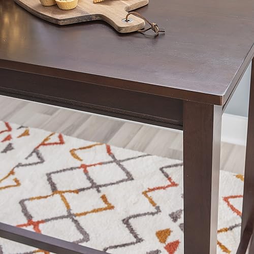 Miniatura 9 de Linon Mesa Claridge de 42 pulgadas de altura de barra Espresso