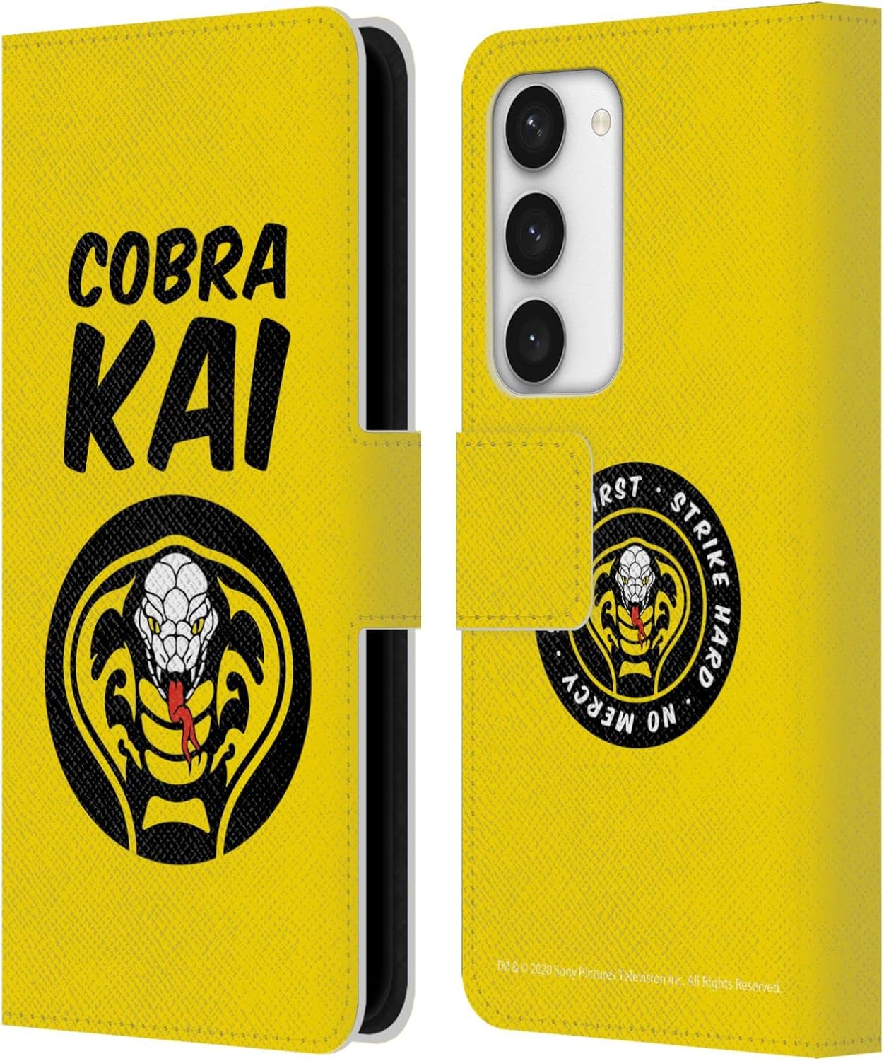 Head Case Designs Officially Licensed Cobra Kai Season 1 Composed Art Leather Wallet Case Compatible with Samsung Galaxy S23 5G