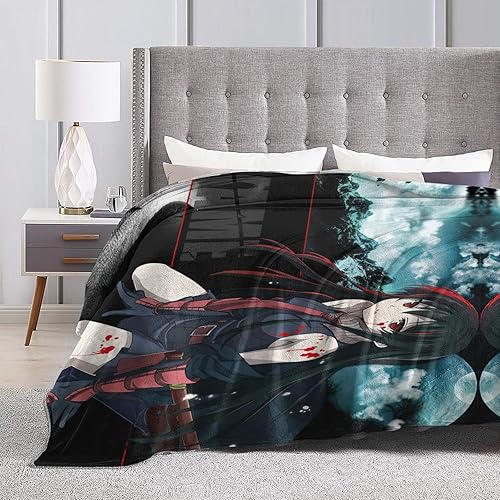 Miniatura 3 de Akame - Manta de anime Ga Kill, manta de franela súper suave, acogedora y cálida para todas las estaciones, para sofá, dormitorio, adultos y niños,