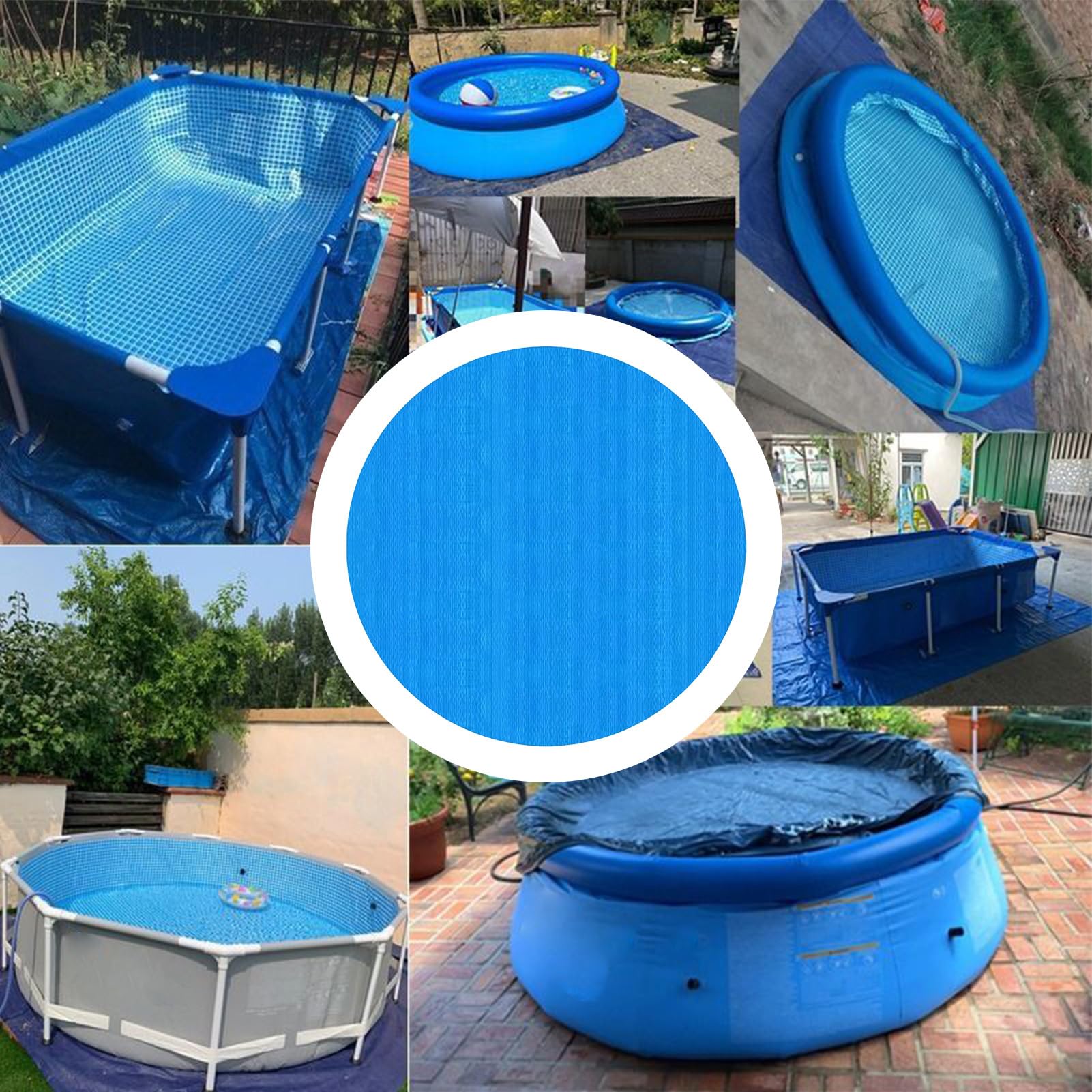 Runde Pool-Bodenmatte, 2,74 M/3,33 M/4,96 M, Unterbodenmatte Für Schwimmbecken, Unterlage Für Aufblasbare Whirlpools, Durchstichschutz Für Terrassenbeläge Am Poolrand – Für Mehr Sicherheit