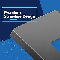 Vista 212 de LIDER LSWP-32M-W10P Placa sin tornillos acabado mate para interruptor, tamaño mediano de 2 segmentos de 4.88 x 4.92", policarbonato termoplástico