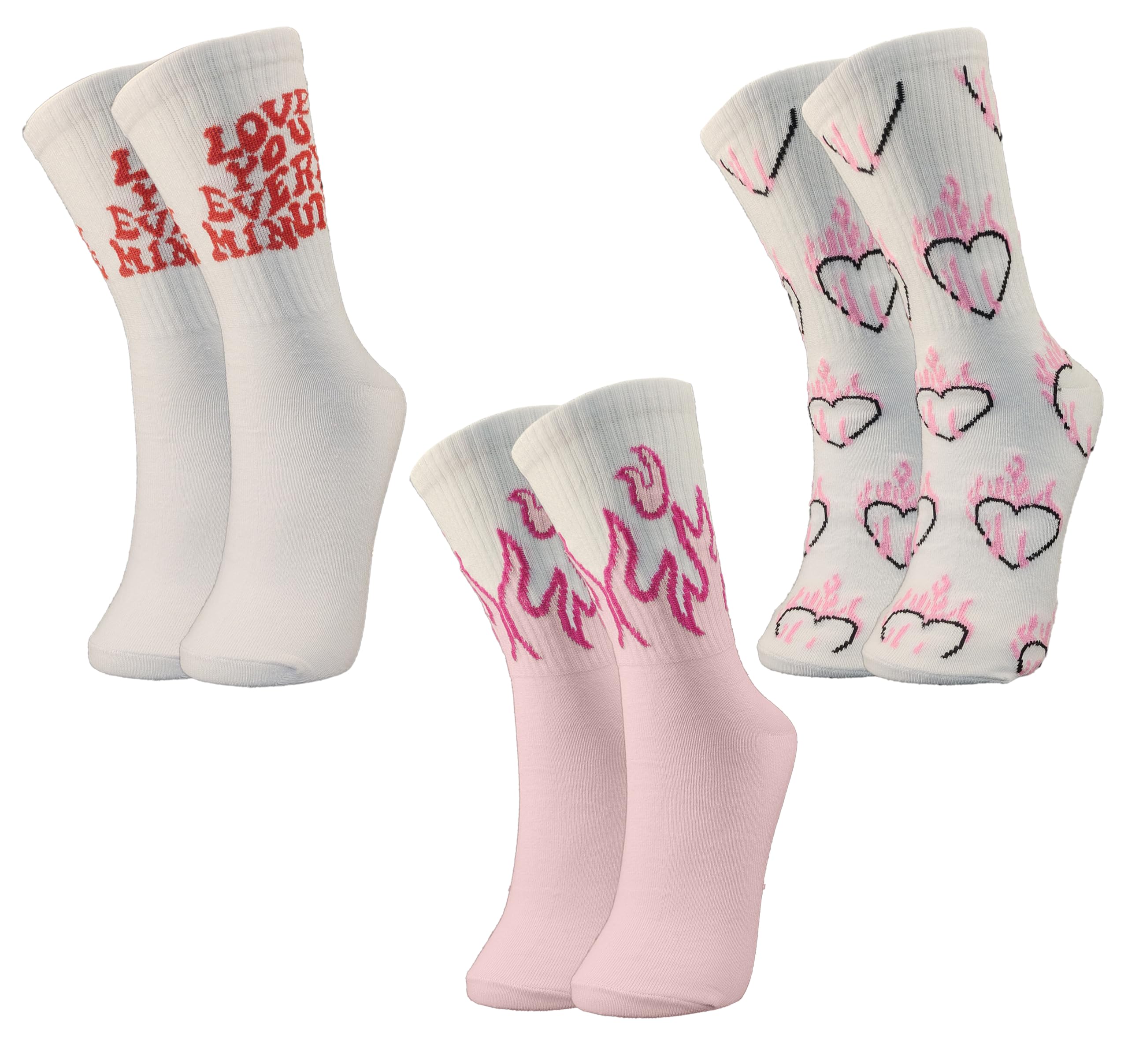 trazo Women's Calf Length Designer Knitted Multicolor, Multi-Purpose Socks | Socks for Women (Pack of 3)-picture-21