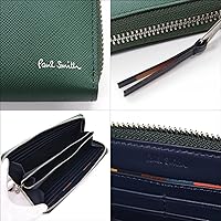 【極美品】ポールスミス/ラウンドファスナー長財布/ブライトストライププラー/牛革 名入れ特典・無料ラッピング・正規品】ポールスミス 長財布