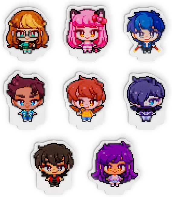 Aphmau Aphmeow Friends Pixel Standee & Sticker Pack Bundle - Officially Licensed Merch from YouTube Gaming Channel