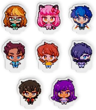 Aphmau Aphmeow Friends Pixel Standee & Sticker Pack Bundle - Officially Licensed Merch from YouTube Gaming Channel