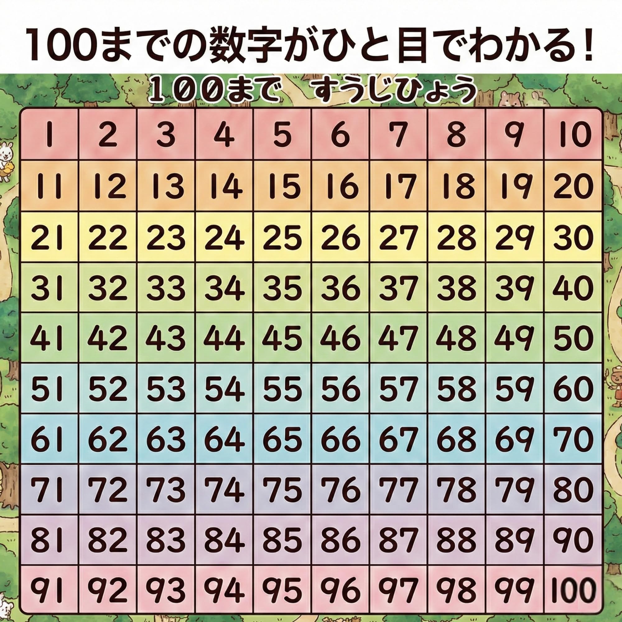 Amazon.co.jp: 下敷き したじき 小学生 A4 B5 (A4 数字・1～100