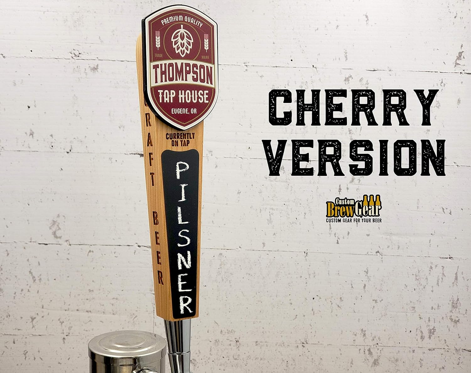 Personalized Tap Handle-Red Label Edition, Laser Engraved Sides