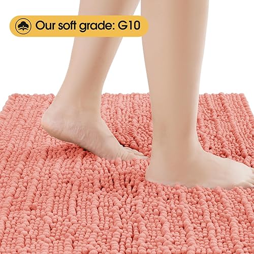 Miniatura 3 de ACCUMTEK - Tapete de felpilla para baño, ultra suave, grueso y absorbente, antideslizante, para baño, dormitorio, cocina, ducha, bañera, de 59 x 20