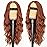 AISI HAIR Auburn Wigs for Women, Long Wavy Lace Hairline Middle Part Synthetic Heat Resistant Wig for Daily Party-26 Inch