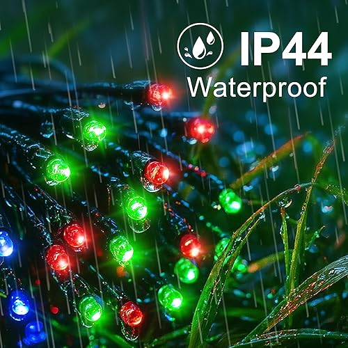 Miniatura 4 de Paquete de 2 tiras de luces de Navidad conectables multicolor, 210 pies, 600 luces LED de Navidad para exterioresinteriores, luces de árbol de