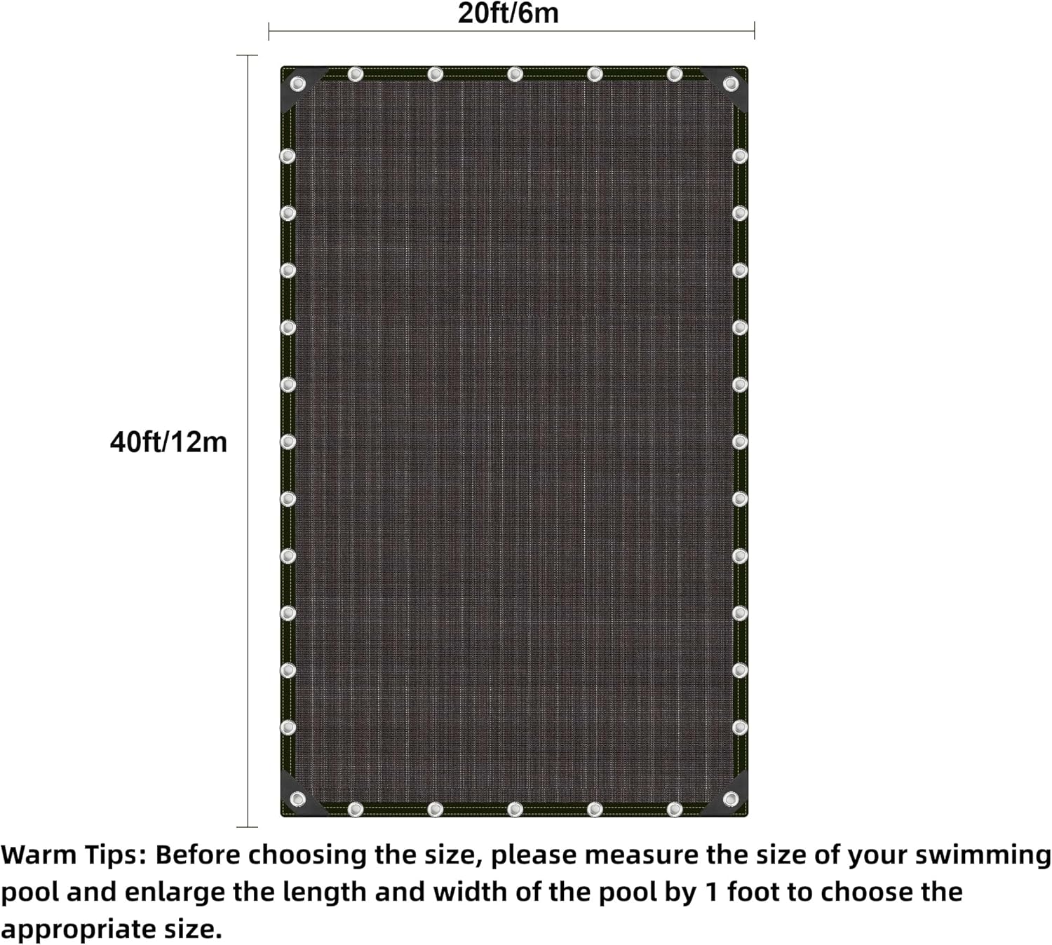 20x40FT Rectangle Pool Leaf Net Cover for Inground/Above Ground Pools, Mesh Swimming Pool Cover for Outdoor Use, Multipurpose Sun Shade Cloth for Pool, Patio, Garden