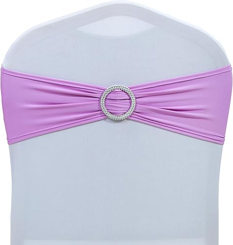 MDS - Paquete de 100 bandas elásticas de elastano para silla, lazos elásticos para sillas con hebilla deslizante, ajuste universal para bodas, disponible en Yaxa Costa Rica