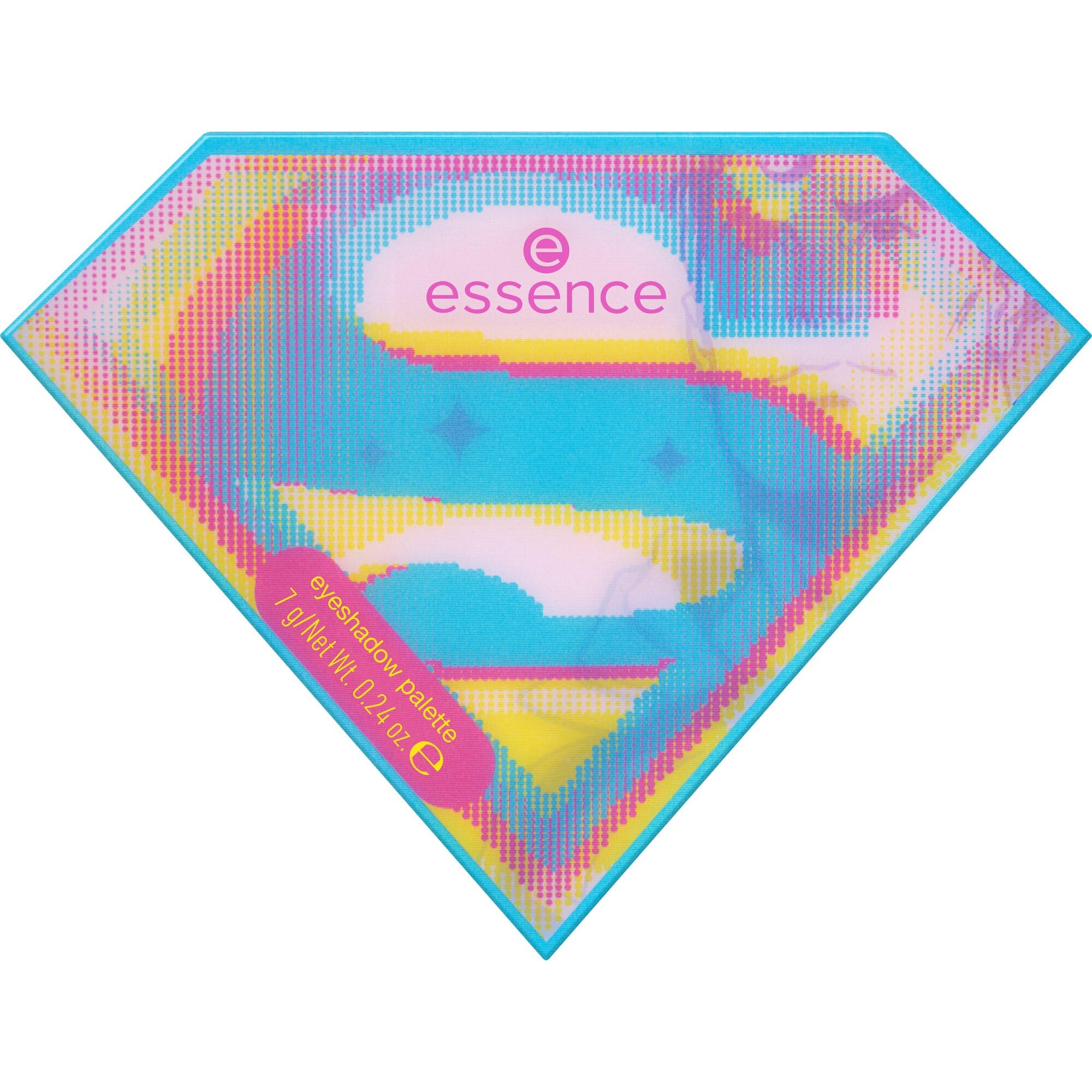 essence Paleta cieni do powiek Superman, długotrwały, mocno napigmentowana/y, natychmiastowy wynik, mieniący się, intensywny kolor (7g)