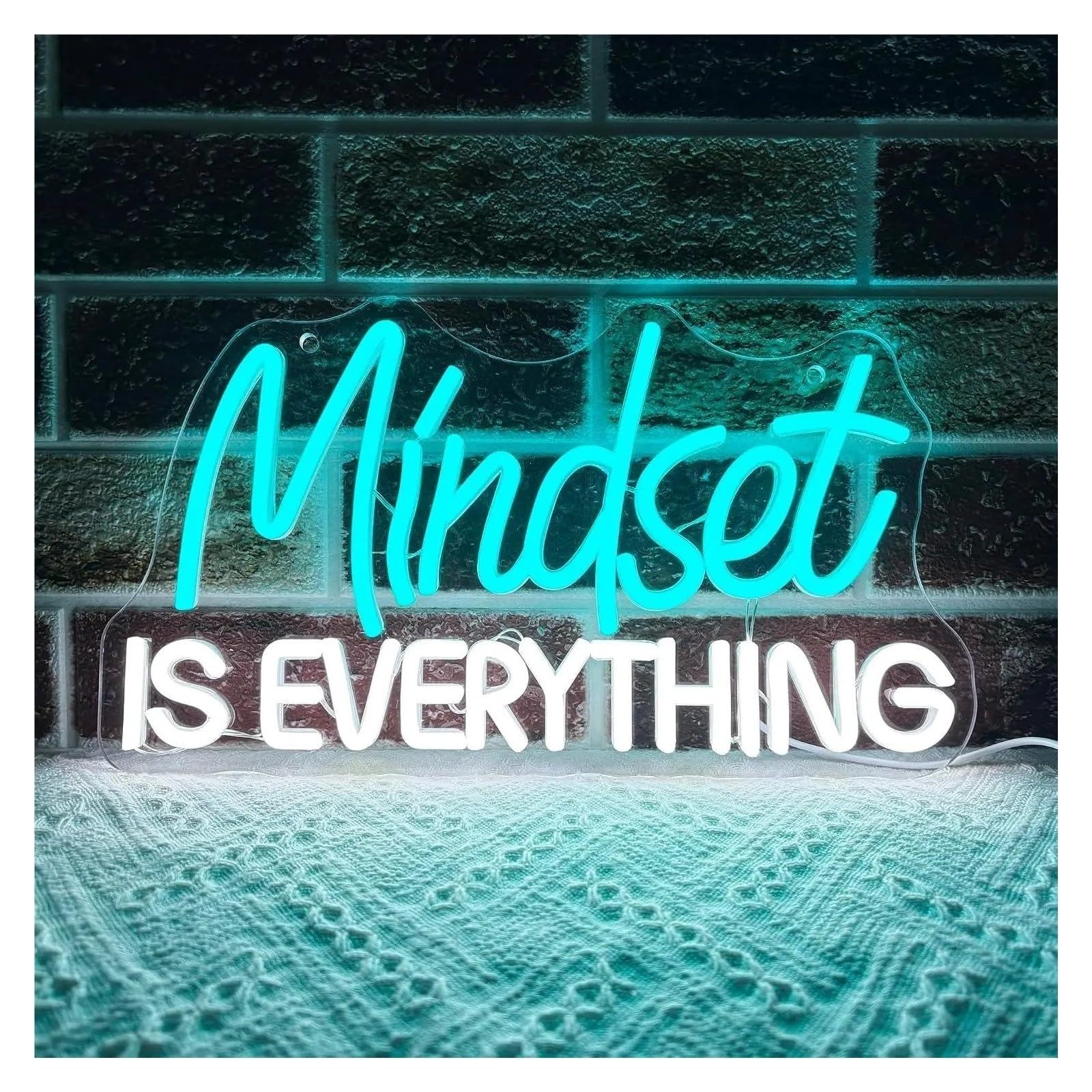 Decoración Lámparas Letrero De Neón Mindset Is Everything