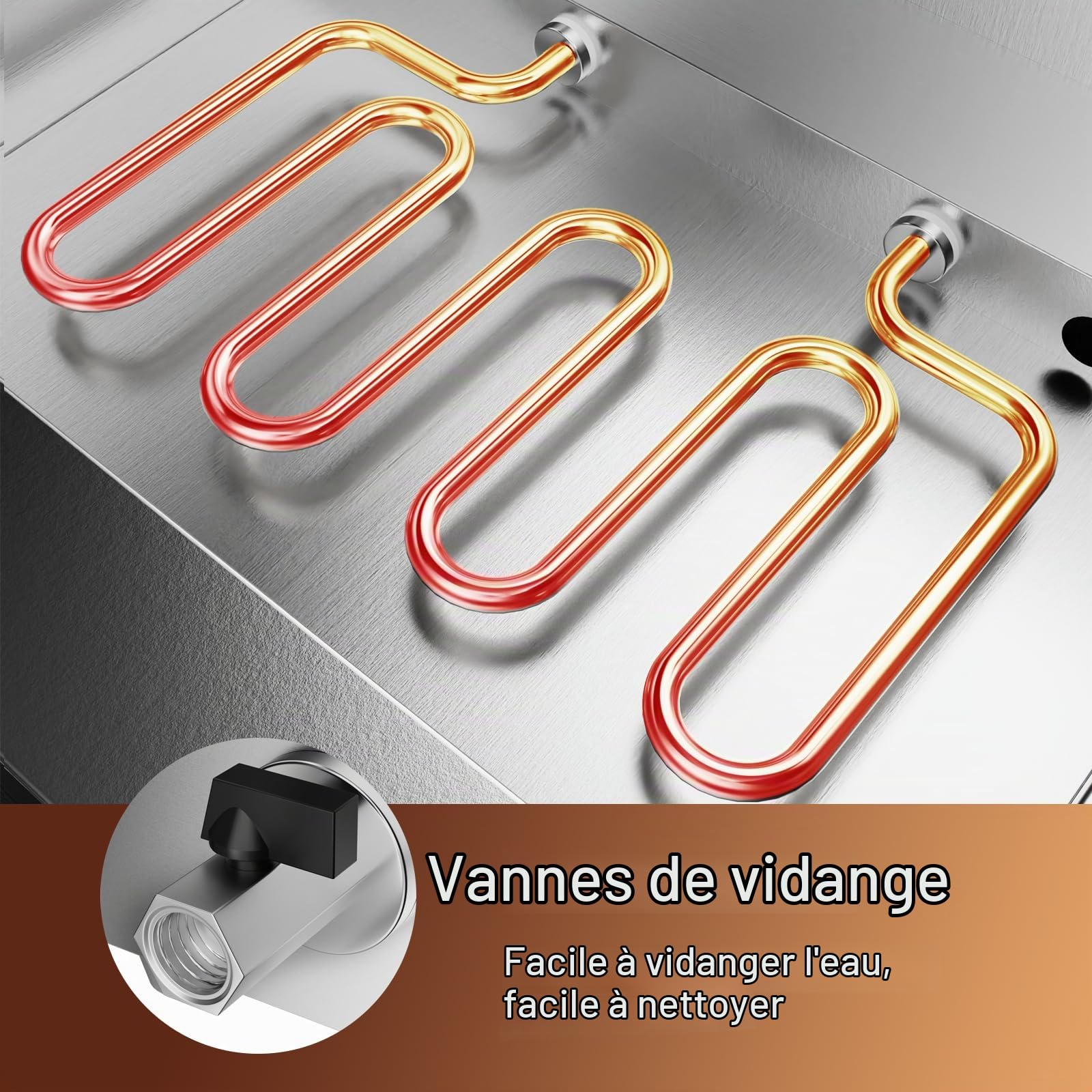 TAIMIKO Bain Marie Électrique Professionnel 2 Bacs en Acier Inoxydable 220V Chauffe-Plats Professionnel Chocolat Fondoir Commercial avec 2 x 1/3 casseroles