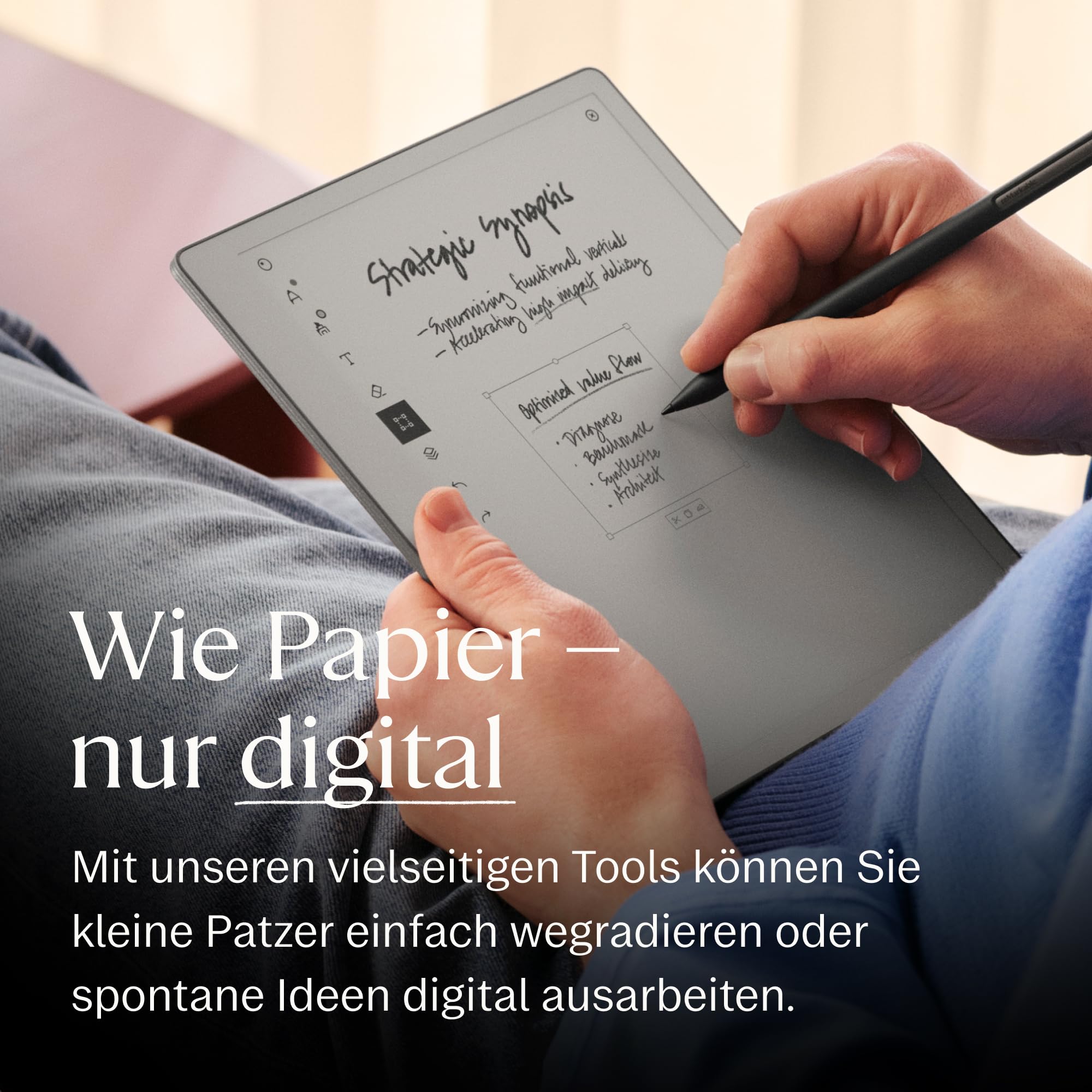 reMarkable Paper Pure – Paper Tablet mit 10,3-Zoll-Schwarz-Weiß-Display. Digitales Notizbuch zum Denken, Schreiben und Lesen – Marker inklusive