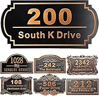 Vista 10 de Placa personalizada de dirección de casa de 12 pulgadas, números fundidos para exteriores, placa de señal de dirección personalizada con nombre