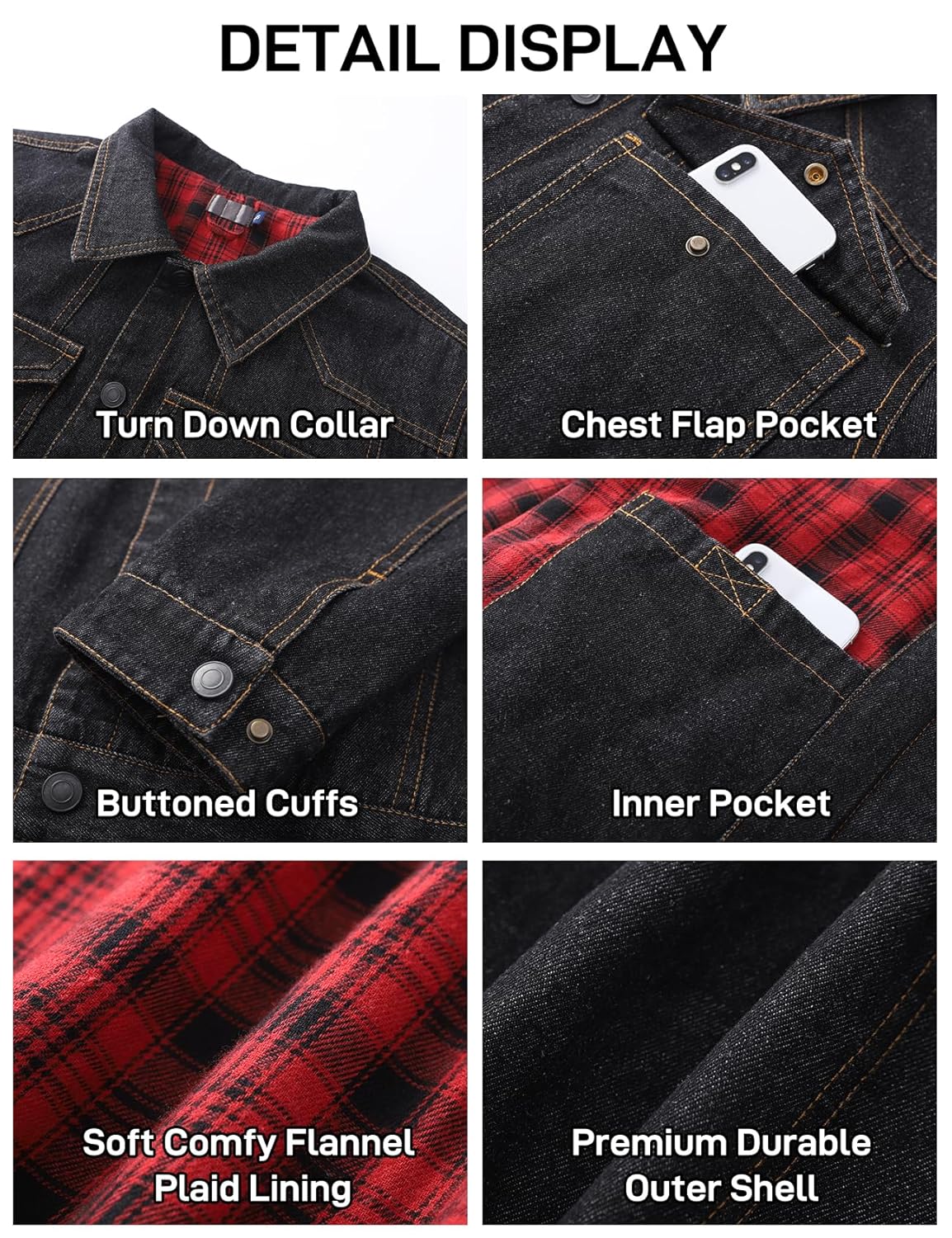 Flygo Jaqueta jeans masculina forrada de flanela, corte caubói, estilo ocidental, clássica, justa, vintage, resistente, casaco de caminhoneiro em promoção! Veja a oferta e mais achadinhos de Jaquetas & Casacos 6 Hoje é o melhor dia para comprar Flygo Jaqueta jeans masculina forrada de flanela, corte caubói, estilo ocidental, clássica, justa, vintage, resistente, casaco de caminhoneiro com aquele preço maroto! Promoção! Aproveite a oferta! 6