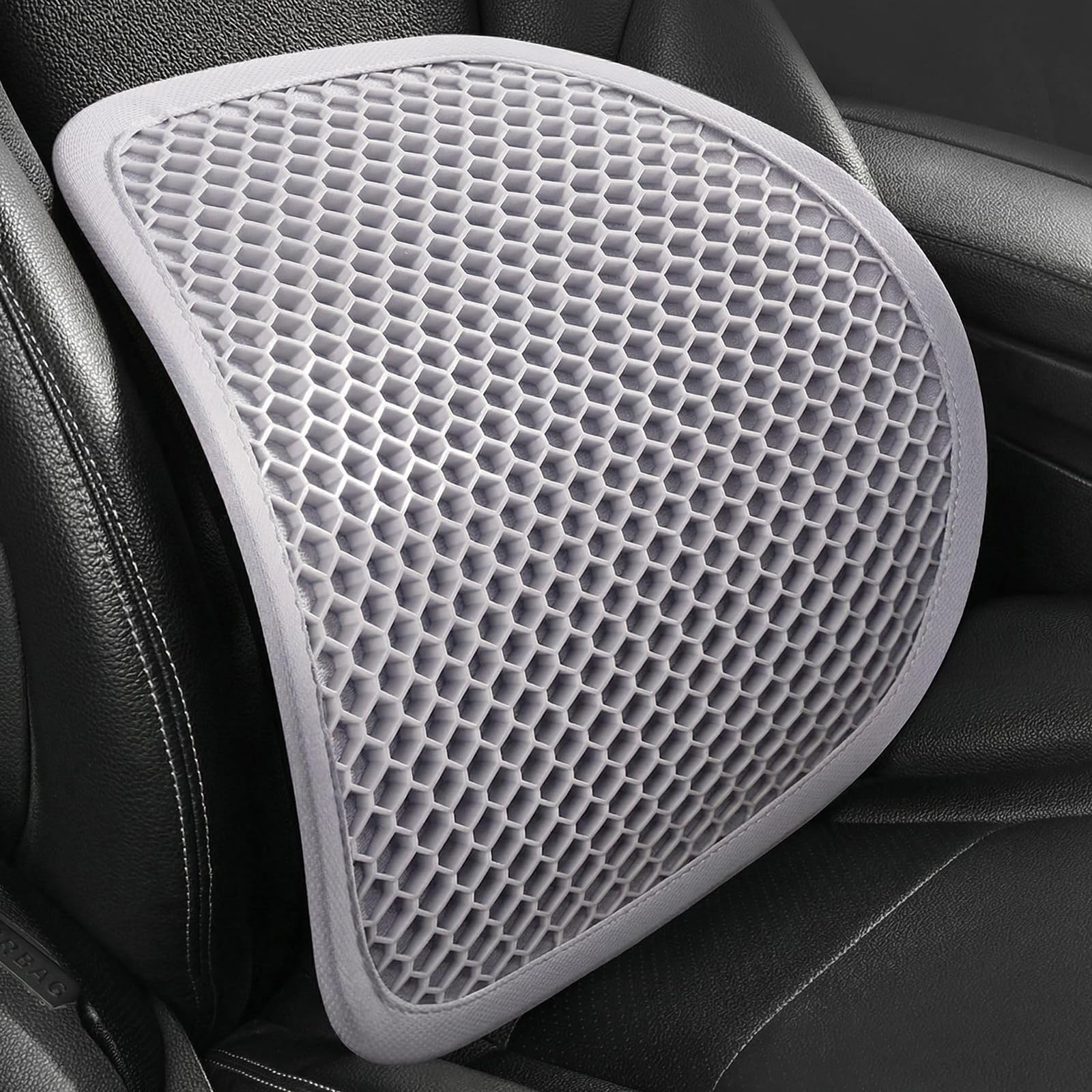 WPJOLOAAX Car Lumbar Support Back Rest, for BMW E46 Compact 316Ti 318Ti 320td 325ti/E46 Seat Support Cushion Breathable Honeycomb Ergonomic Backrest Protector Accessories,B