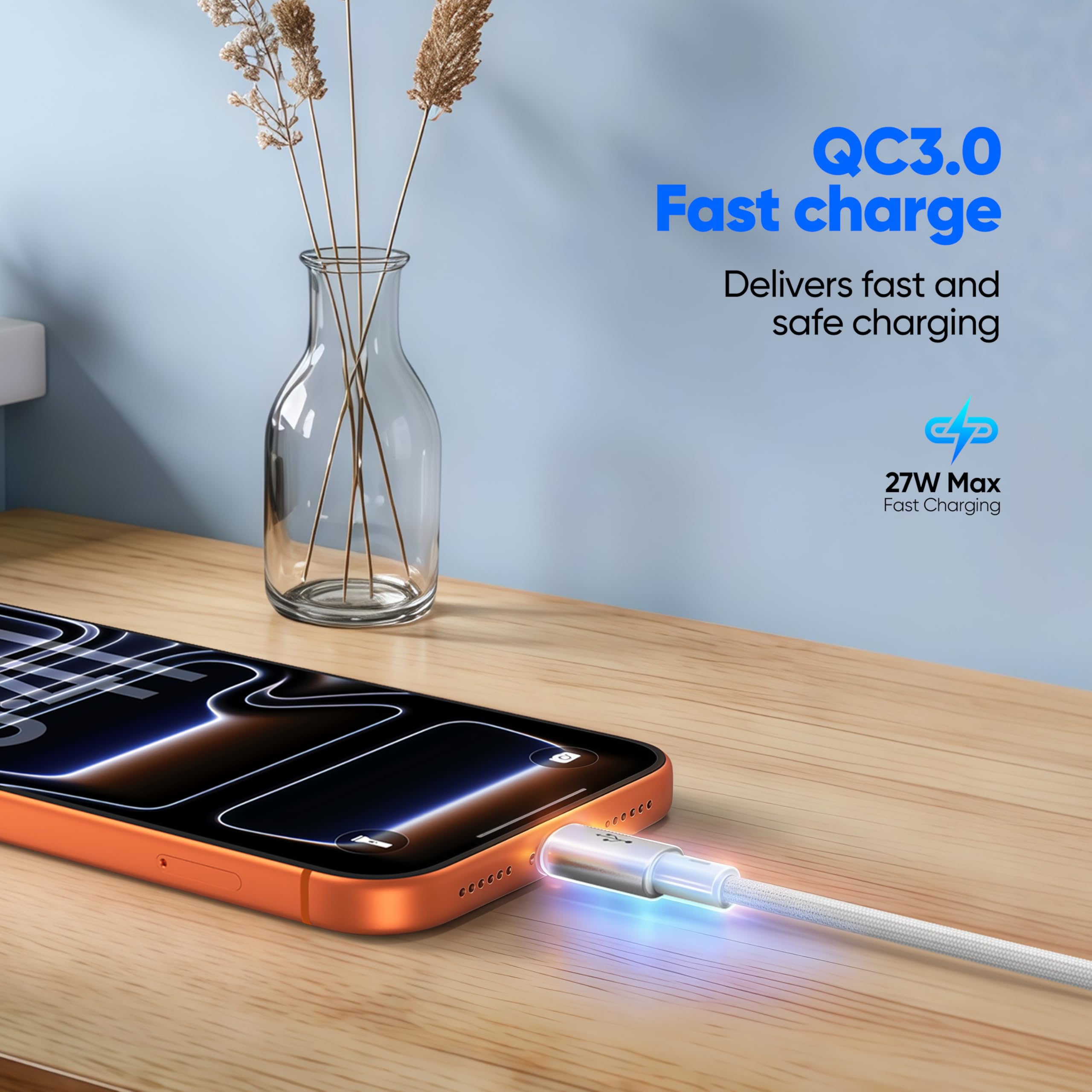 Câble USB-C 3 en 1 (2, blanc, USB de type A)