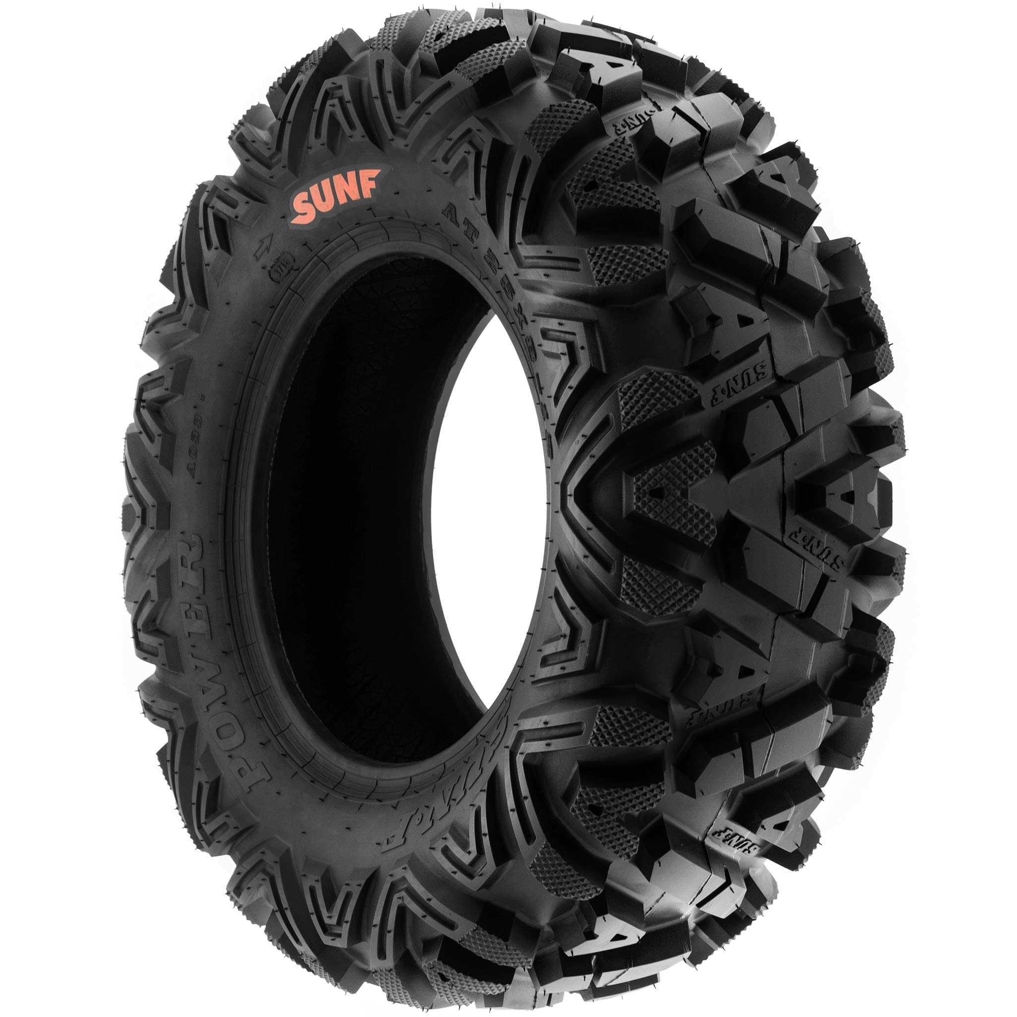 SunF A033 25x8-12 25x8x12 Quad ATV UTV Pneumatici, 6 PR, Tubeless Quad Pneumatici POWER I E4 Mark, set di 2