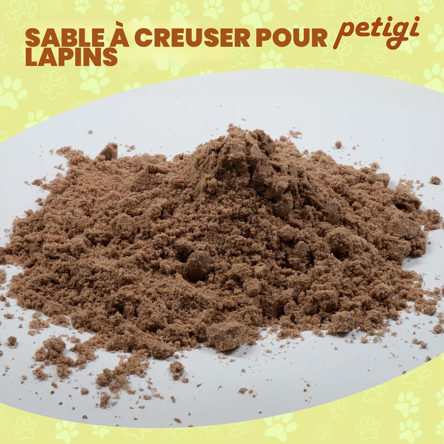 Petigi Sable à Creuser pour Lapins 25 kg Les bacs à Creuser des Lapins | lièvres et chinchillas, Doux pour les pattes sensibles, sans additifs chimiques ni contaminants, sans argile