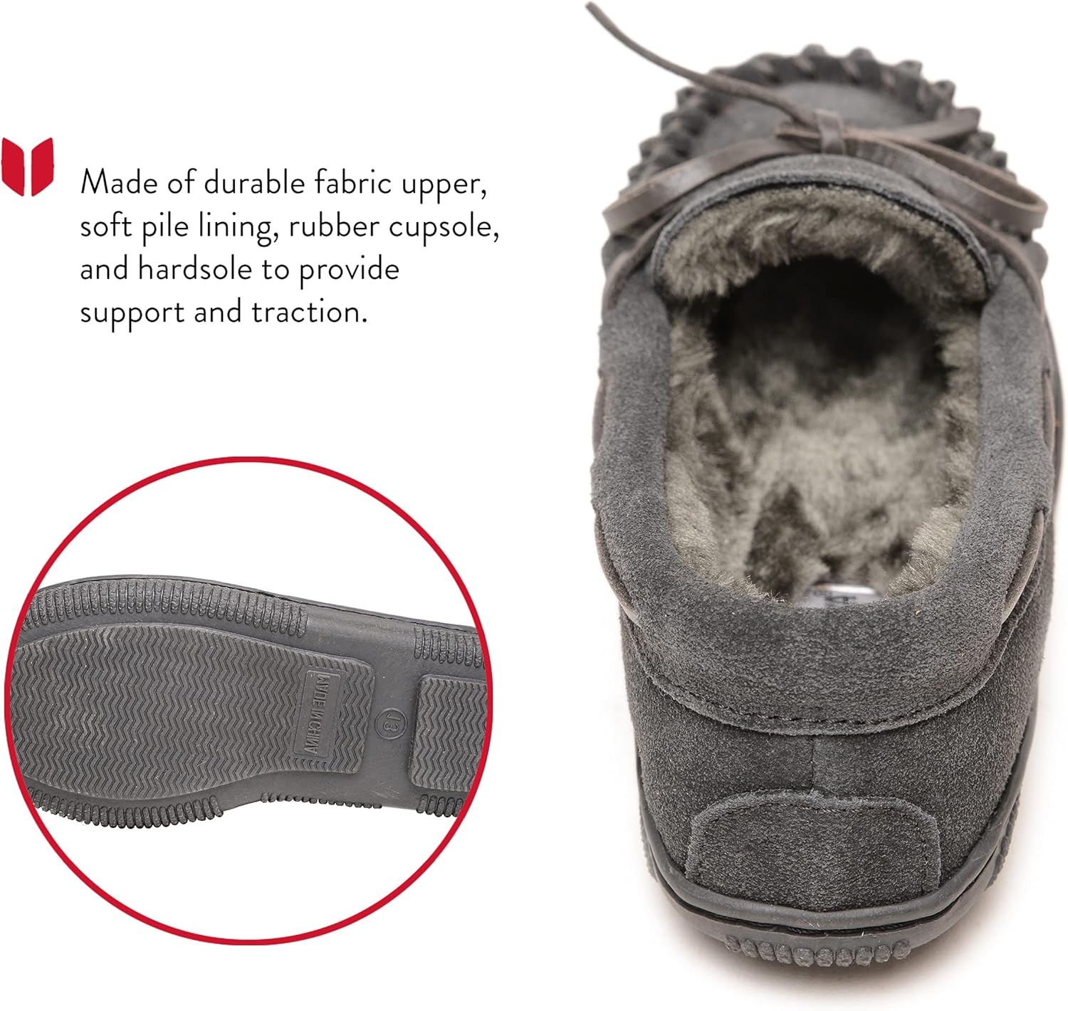 Minnetonka パイル裏地 ハードソール 男の子 幼児 ユーススリッパ人気モデル