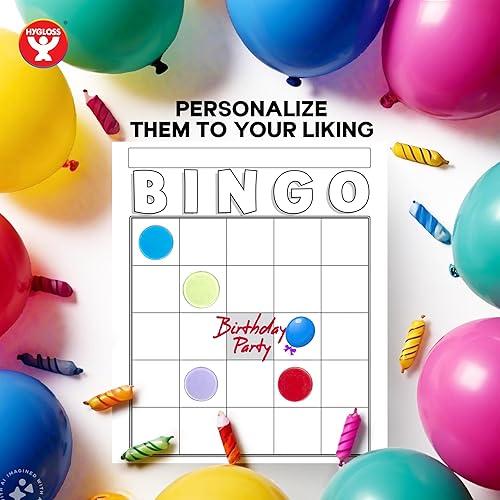 Miniatura 9 de Hygloss Products Tarjetas de bingo en blanco colores surtidos multicolor HYG87125