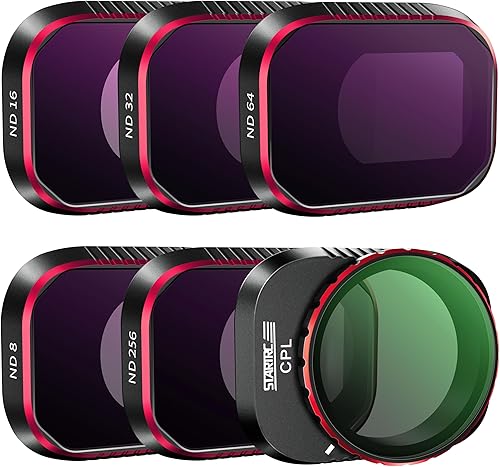 STARTRC Juego de filtros ND para accesorios DJI Mini 4 Pro, paquete de 6 (ND8, ND16, ND32, ND64, ND256, CPL (versión de aluminio)