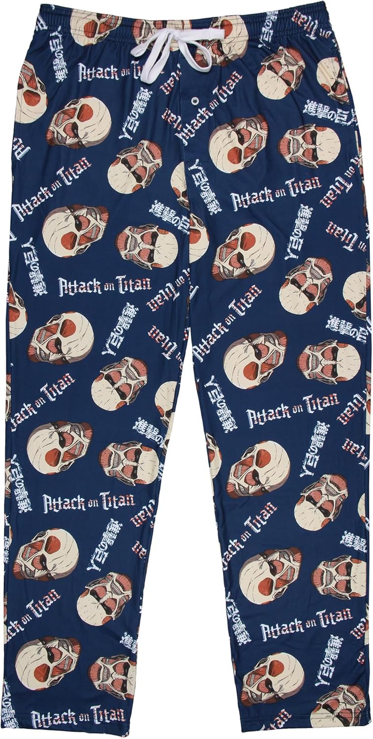 Men's Attack On Titan Manga Merch Pajama Pants Colossal Titan Anime Adult Sleep Pants - Image 3