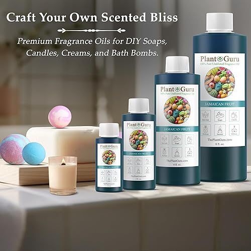 Miniatura 4 de Aceite aromático de fruta jamaicana de 8 onzas líquidas. Aceite perfumado para hacer jabón, velas, bombas de baño, mantequillas corporales. Se
