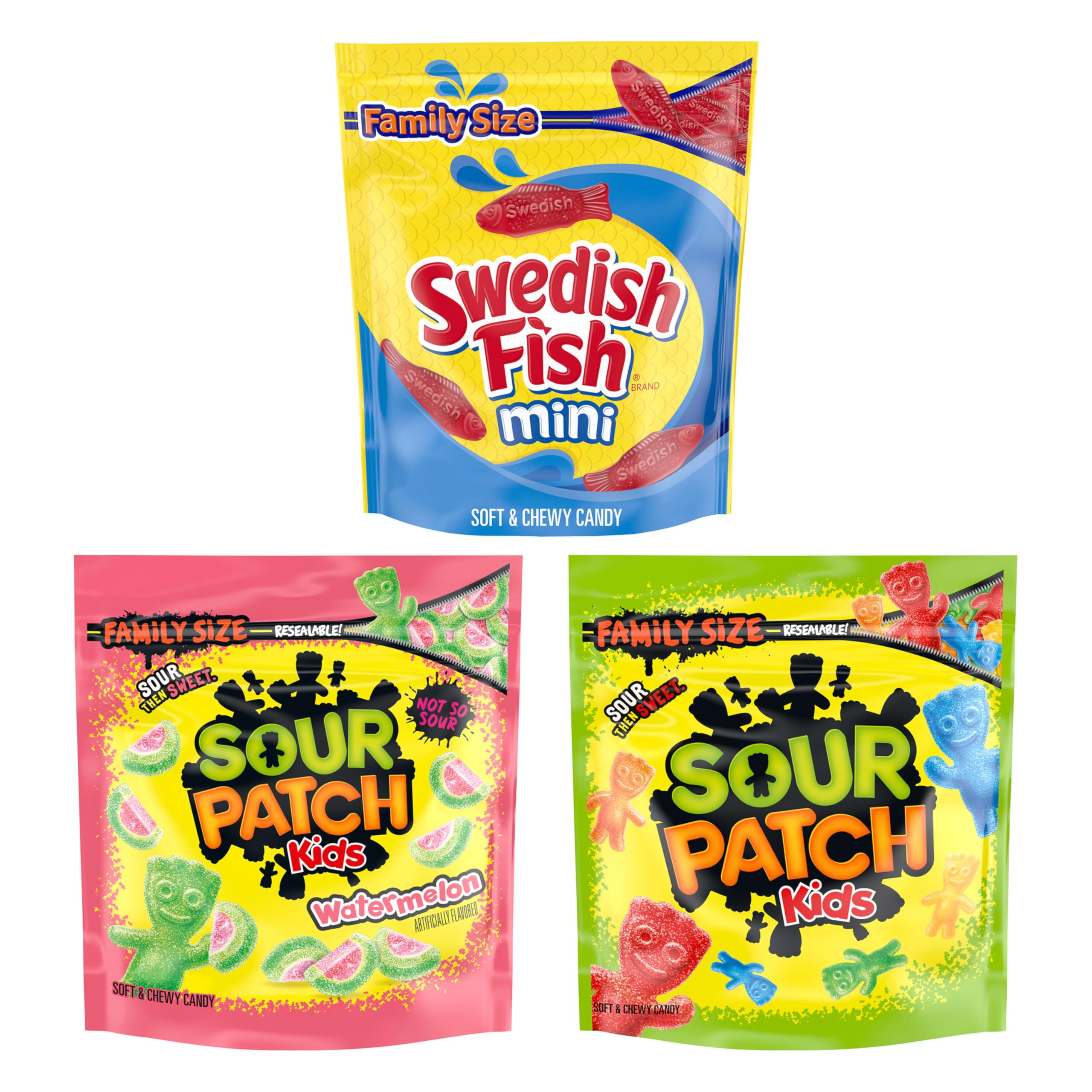 & SWEDISH FISH Soft & Chewy Gummy Candy Variety Pack by Sour Patch Kids – Large