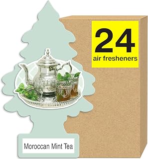 LITTLE TREES Air Fresheners Car Air Freshener. Hanging Tree Provides Long Lasting Scent for Auto or Home. Moroccan Mint Tea, 24 Air Fresheners