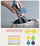 32Pcs Nearockle Cable Labels and Silicone Cable Ties Value Cable Management Set, 20 Cable Ties+12 Cord Labels for Electronics, Travel Home Office Desk Wire Organization(Multicolor) | 20 Cable Ties+12 Cord Labels Cable Management Set for Organizing Wi