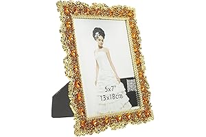 DECHOUS Crystal Picture Frame Rhinestone Wedding Photo Frame