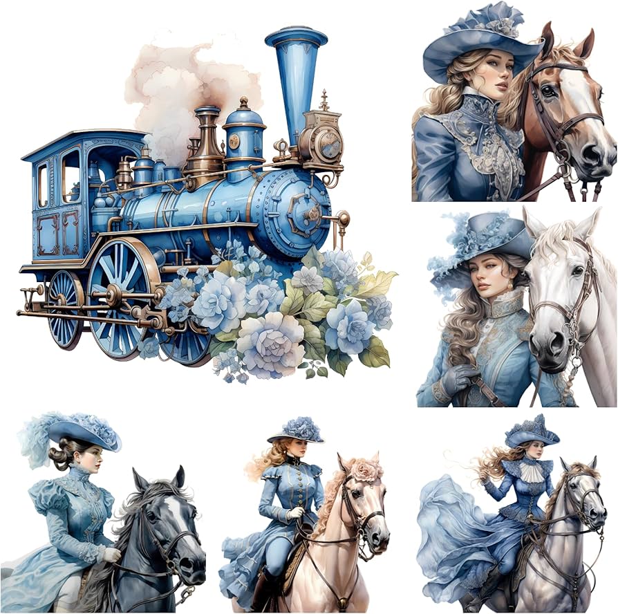 Amazon.com: XERE 78 Pcs Blue Victorian Era Scrapbook Stickers Set Amazon.com: XERE 78 Pcs Blue Victorian Era Scrapbook Stickers Set