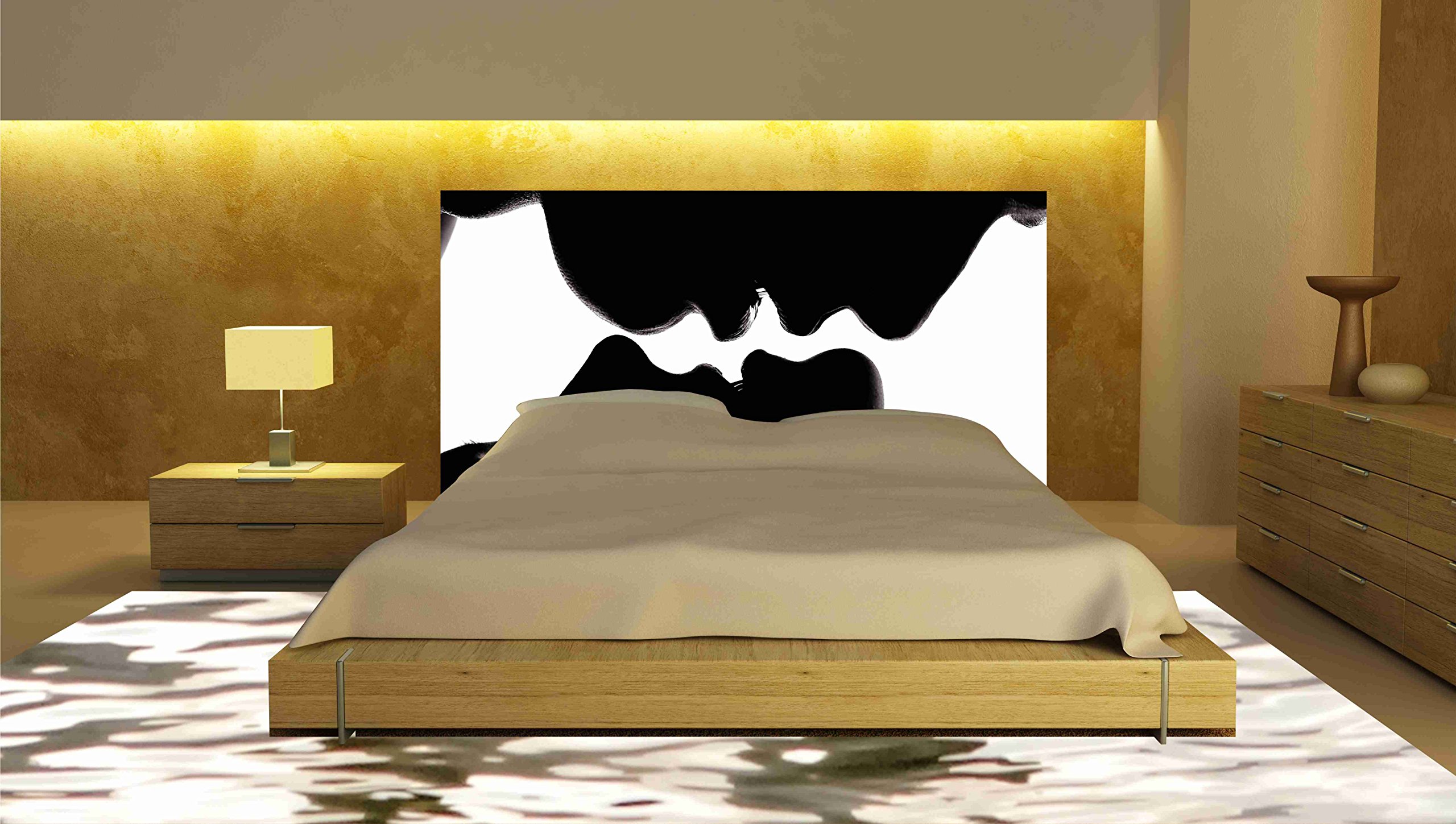 Hoofdbord bed - Turquoise Geometry Golden Art Deco