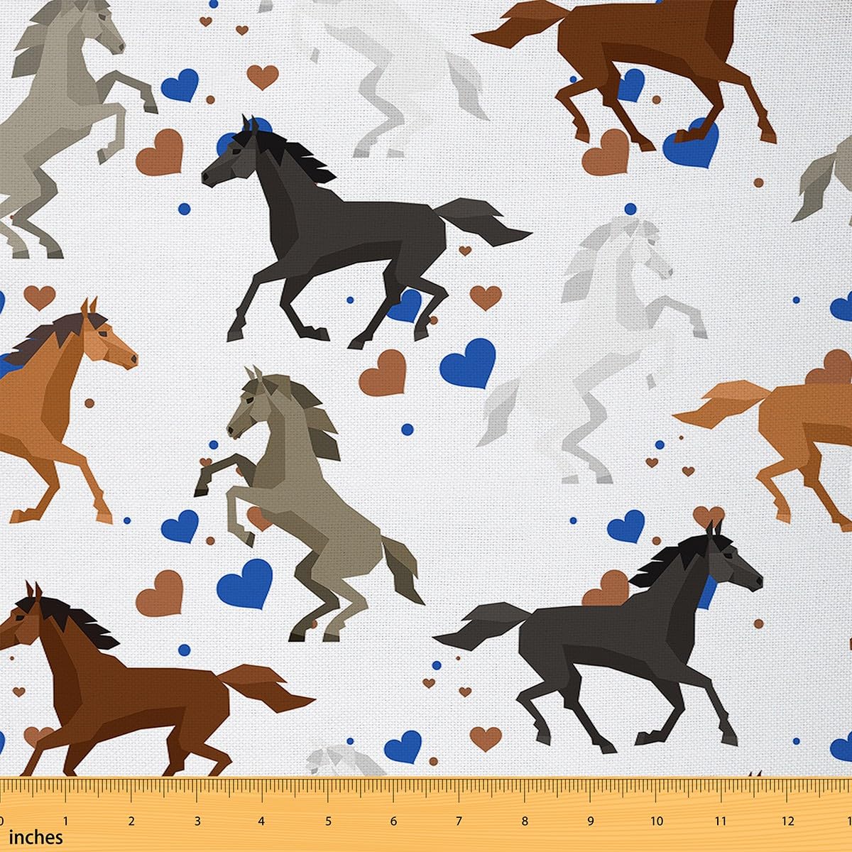 Tissu Fat Quarters Thème Manège / Chevaux De Carnaval - Pour Patchwork, Quilting, Couture Enfant, Lots Ou Coupons